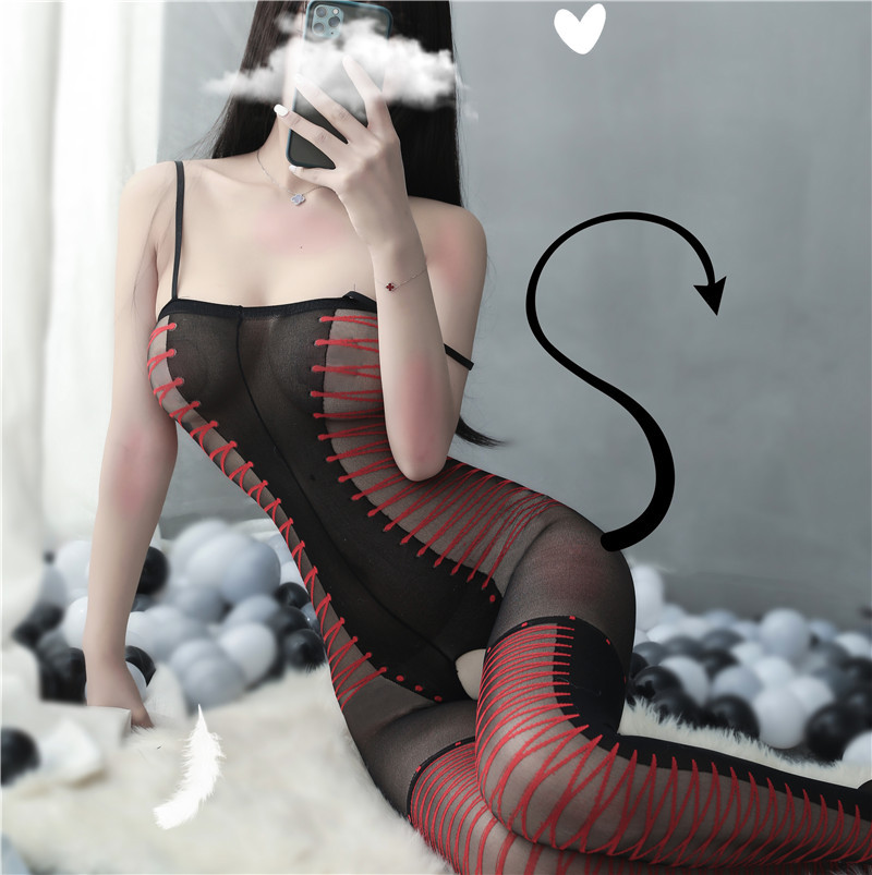 No.7 43 💕CHE TÊN💕 - Đồ ngủ 2 dây lưới xuyên thấu Sexy gợi cảm HỞ ĐÁY , quyến rũ, chụp ảnh Cosplay xuyên thấu, Bodystocking BCS21