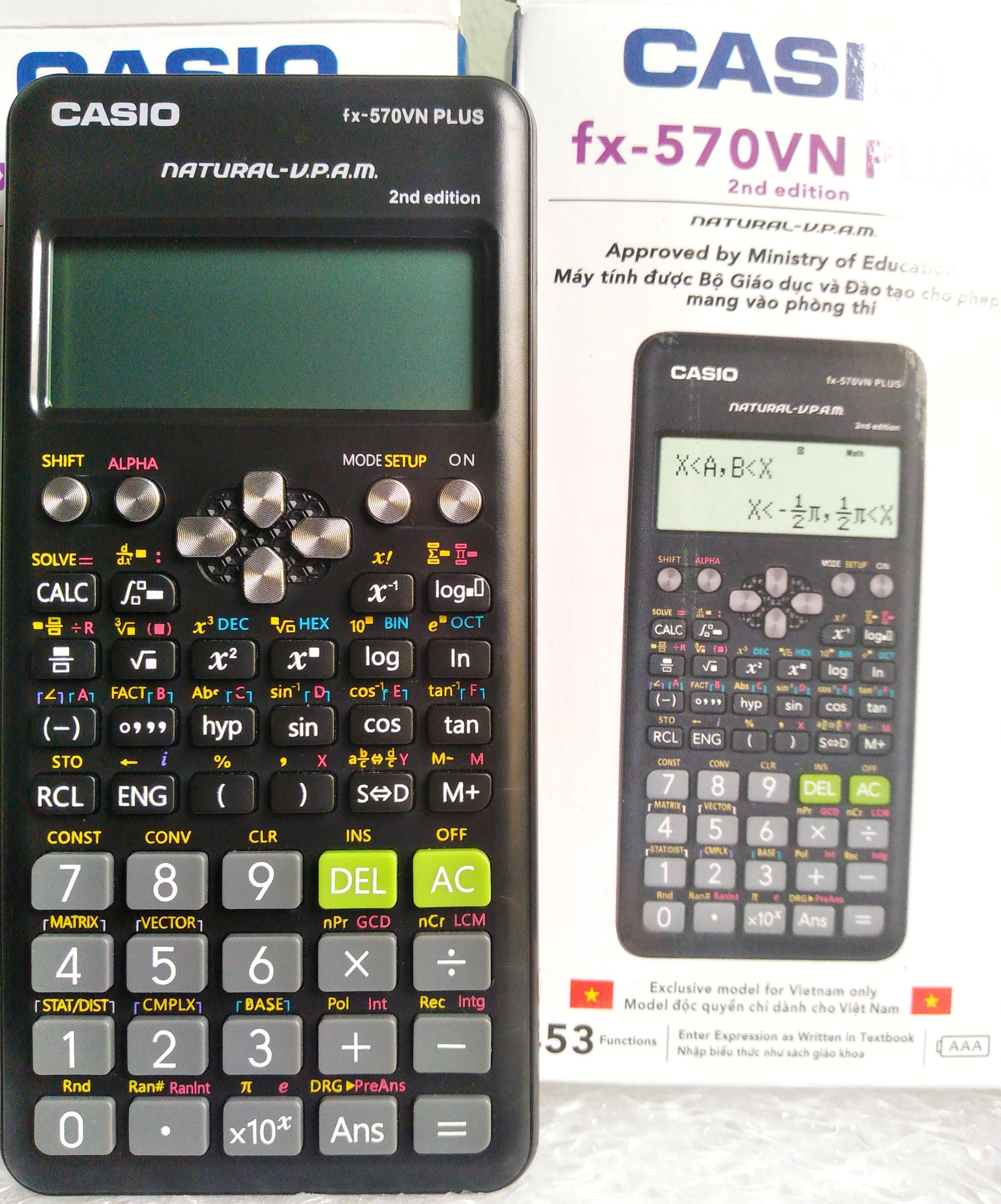 New 2019 - máy tính học sinh fx 570 vn plus 2nd edition không tem - hàng nhập khẩu thái lan