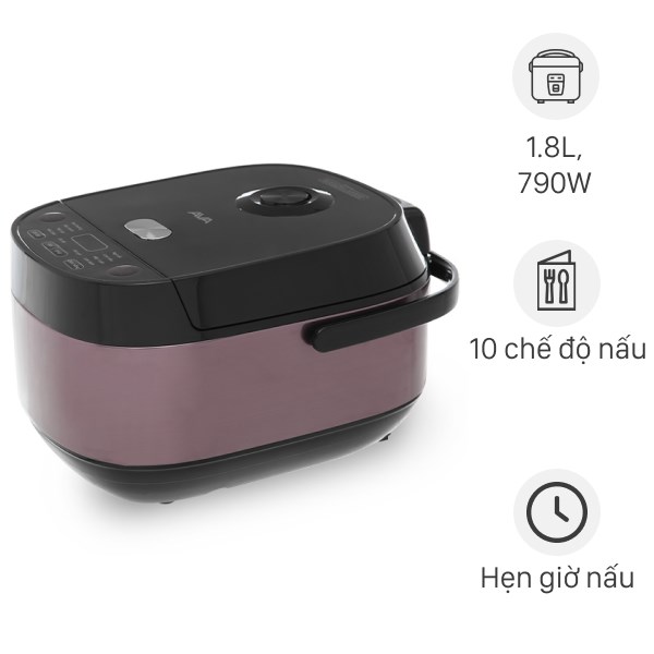 Nồi cơm điện tử ava tp40-ct01e 1.8 lít -chính hãng 100% bảo hành 12 tháng trưng bày-1.8 lít, số người ăn 4 - 6 người công suất: 790w