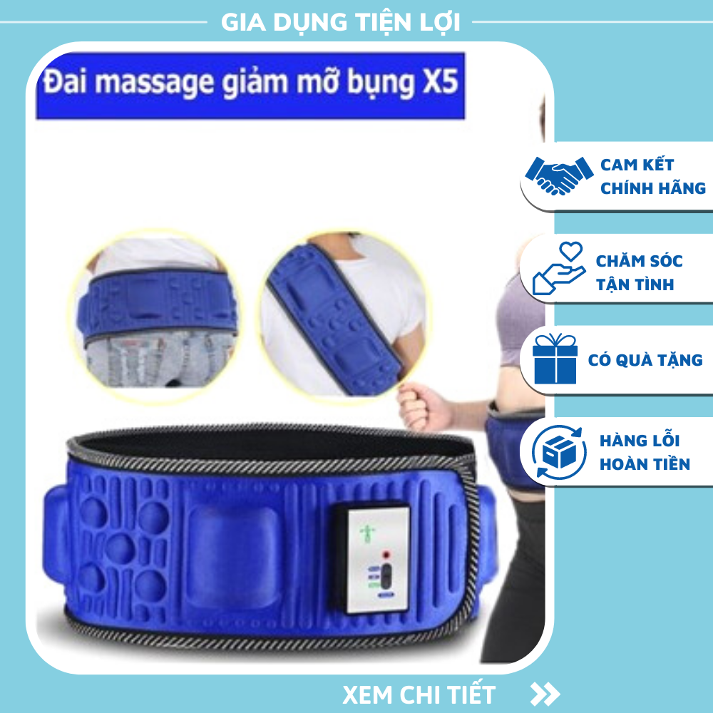 Đai massage giảm mỡ bụng x5 đai massage x5 giảm mỡ bụng, hiệu quả cải thiện rõ rệt mát xa bụng, đai masage giảm mỡ toàn thân - đai x5, massage