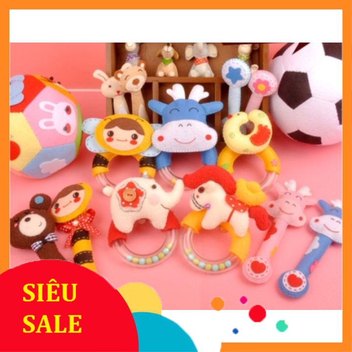 [Siêu Sale] Lục lạc vòng làm đồ chơi handmade cho bé sơ sinh 0 - 3m giúp kích thích thị giác, thị giác cho bé