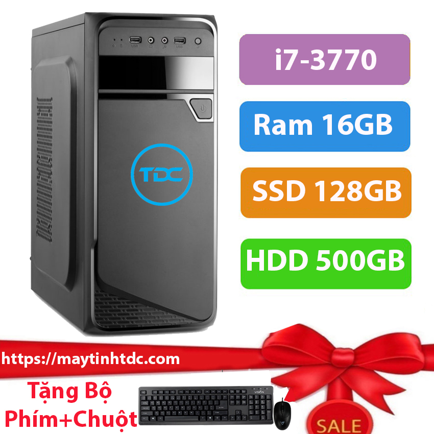 Máy tính để bàn Core i7 3770 | Ram 16GB | ổ cứng SSD 480GB. Qùa tặng bộ phím chuột, bàn di chuột. Bảo hành 12 tháng.[ MAX PC ]