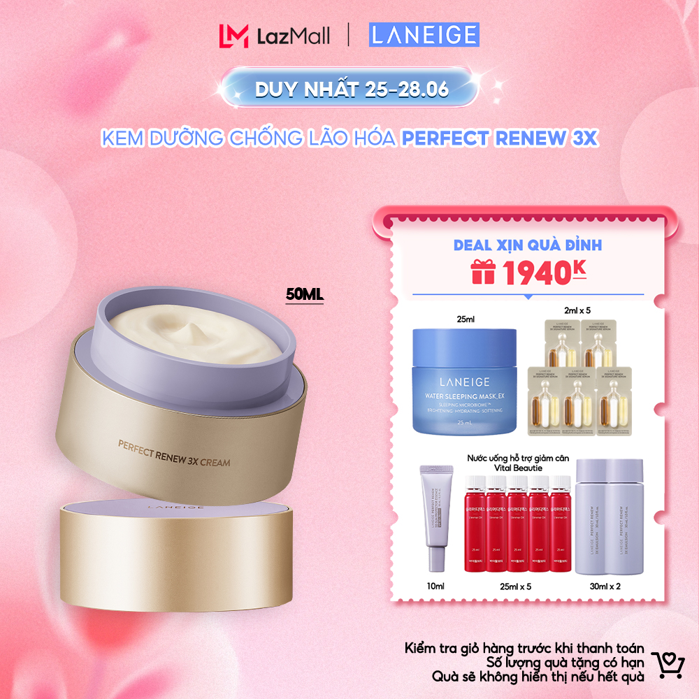 Kem Dưỡng Chống Lão Hóa và Săn Chắc Da Laneige Perfect Renew 3X Cream 50ML
