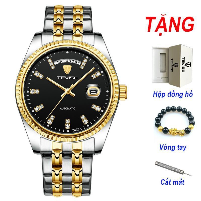 [KÈM HÌNH THẬT] Đồng Hồ Nam Chạy Cơ Automatic TEVISE T833A Dây Thép Cao Cấp Có Lịch Ngày