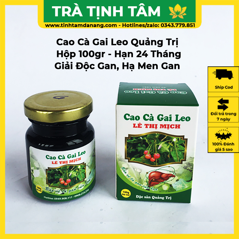 Cao cà gai leo giải độc gan Lê Thị Mịch nguyên chất, hủ 100gr đặc sản miền trung bổ gan làm quà