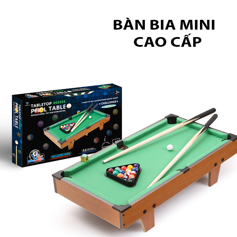 [HCM]( SALE 50% ) Bàn Bi Da Mini Đồ Chơi Bàn Bida - Bida Lỗ - Bộ Bida Mini 6 Lỗ Cho Bé - Thiết Kế Đơ Giản - Chất Liệu Nhựa PP Loại Gỗ Và Nỉ Tốt Độ Bền Cao - Kích Thích Phát Triển Sự Khéo Léo Cho Bé.
