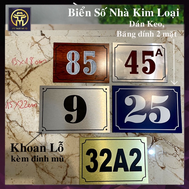 Bảng số nhà trọ - biển số nhà giá rẻ dùng cho chung cư, tập thể, xóm trọ, bằng alu, mica xanh