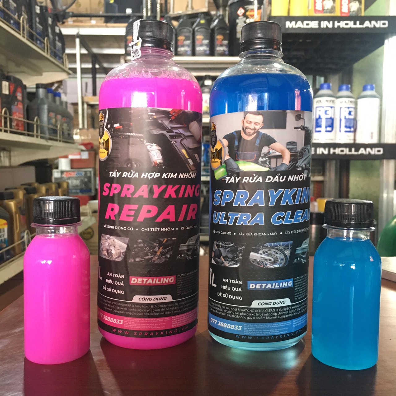 [Mẫu thử]100ml Dung dịch tẩy rửa lốc máy, hợp kim nhôm, 100ml dung dịch tẩy rửa dầu nhớt SPRAYKING