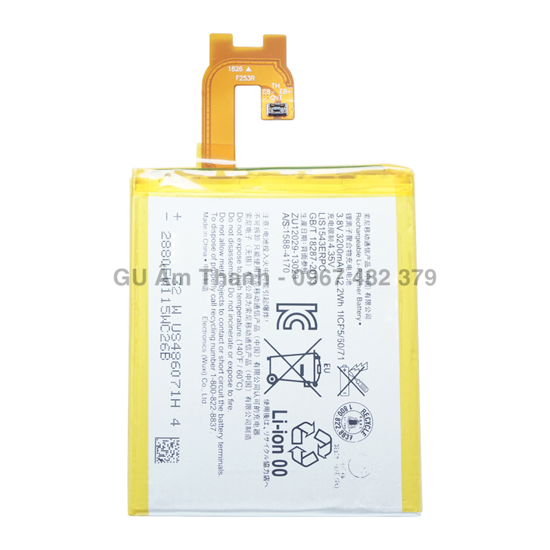 Pin cho sony xperia z2 d6502 d6503 dung lượng 3200mah zin máy