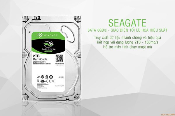 Ổ cứng hdd seagate barracuda 2tb 3.5" sata 3 7200prm hàng chính hãng bảo hành toàn quốc