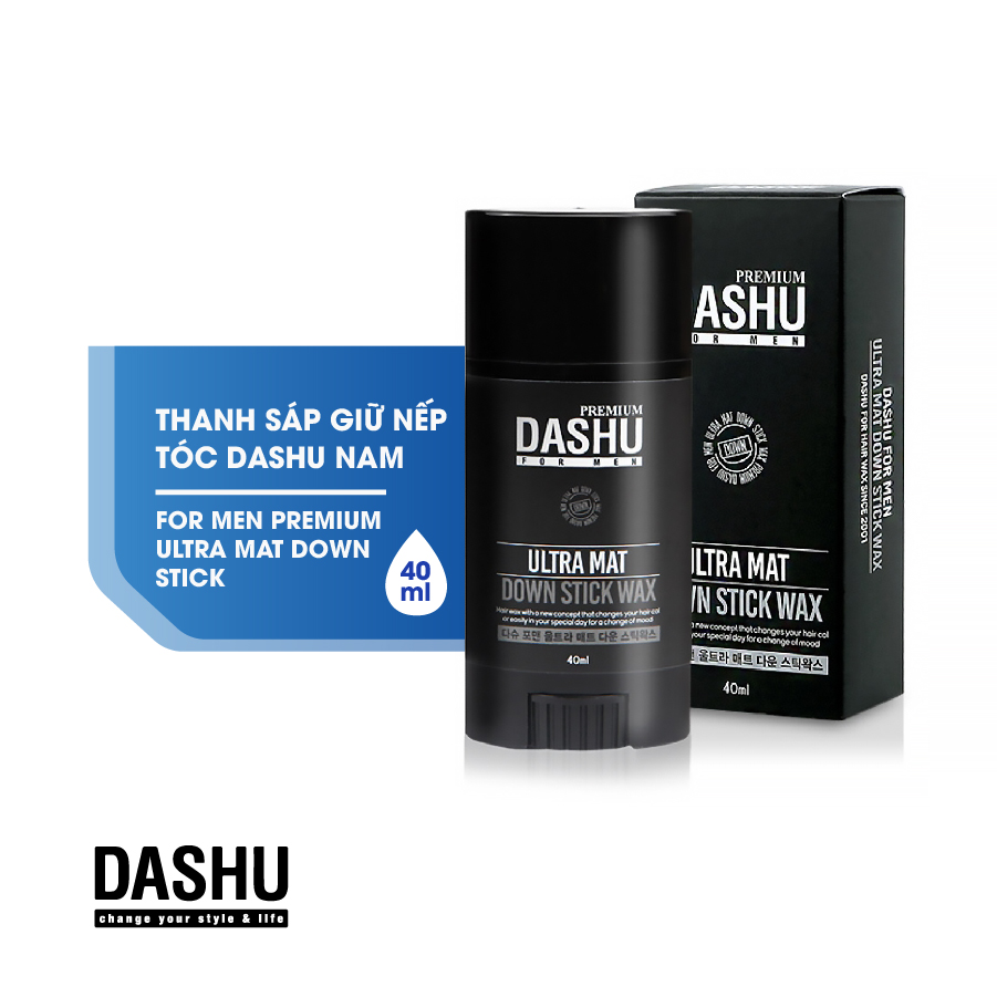 Thanh sáp định hình, ép side, chống cong vênh tóc Dashu Premium Ultra Mat Down Stick Wax