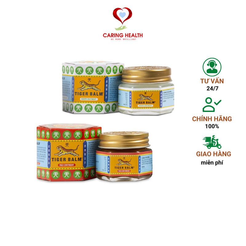 Dầu cù là con cọp Tiger Balm đỏ và trắng - Chính hãng nhập từ Singapore