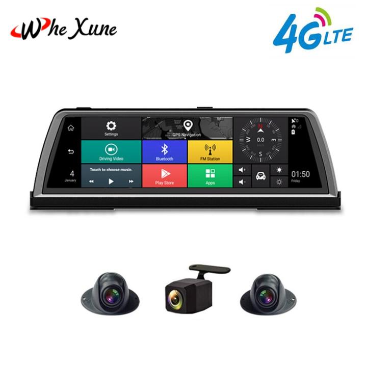 Camera hành trình đặt taplo ô tô, xe hơi cao cấp nhãn hiệu WHEXUNE K600 tích hợp 4 camera, Android Wifi GPS