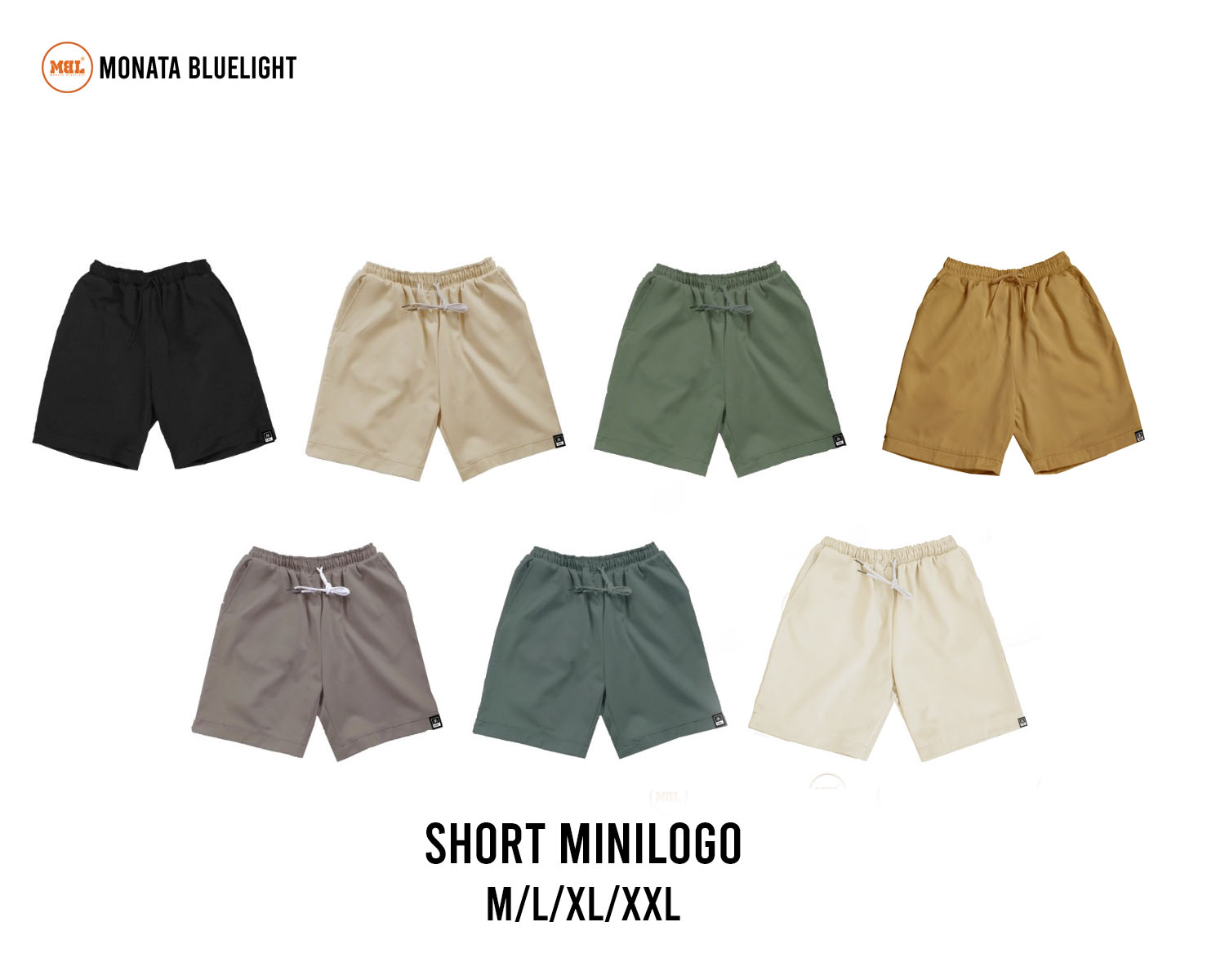 Monata bluelight - quần short unisex mini logo