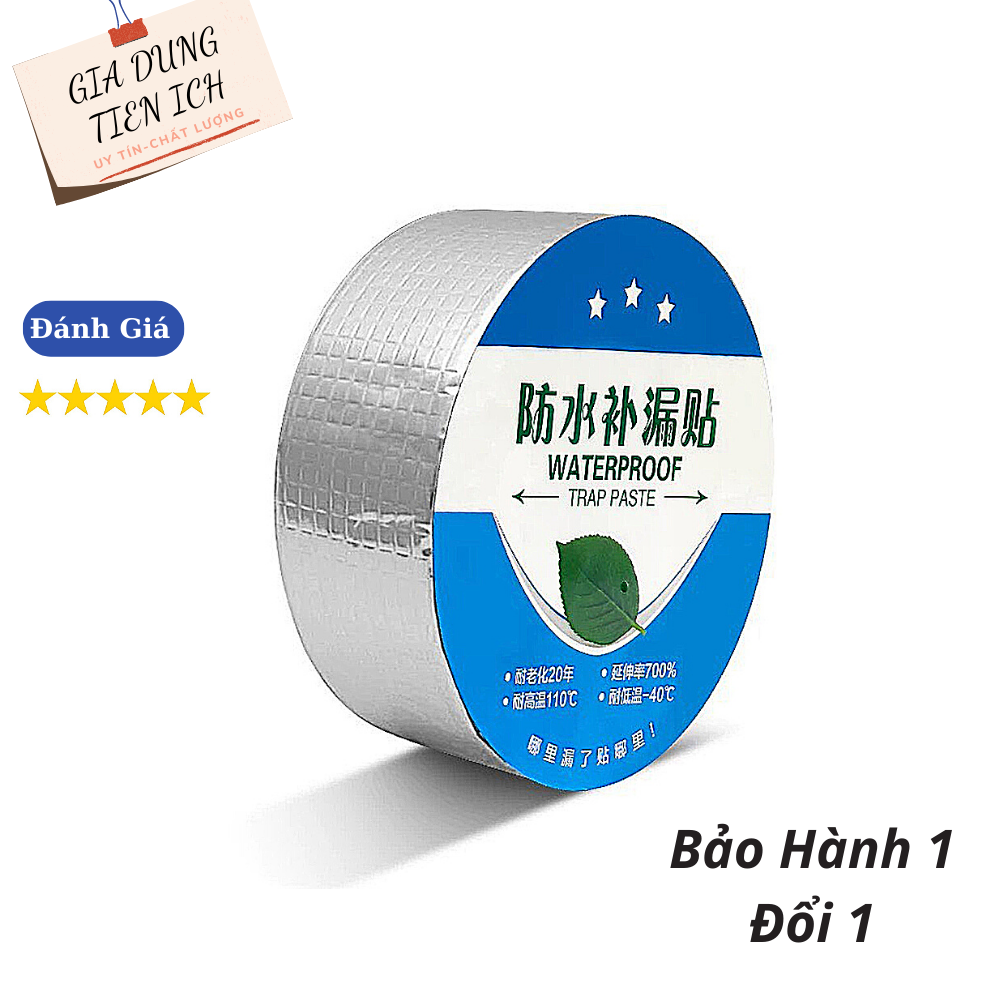 Băng Keo Siêu Dính Chống Thấm, Băng Keo Chống Thấm, Keo dán chống thấm đa năng Nhật bản cho tường, trần nhà, mái tôn, ống nước, bể nước, xô chậu, phao bơi, bể bơi, đồ bơm hơi