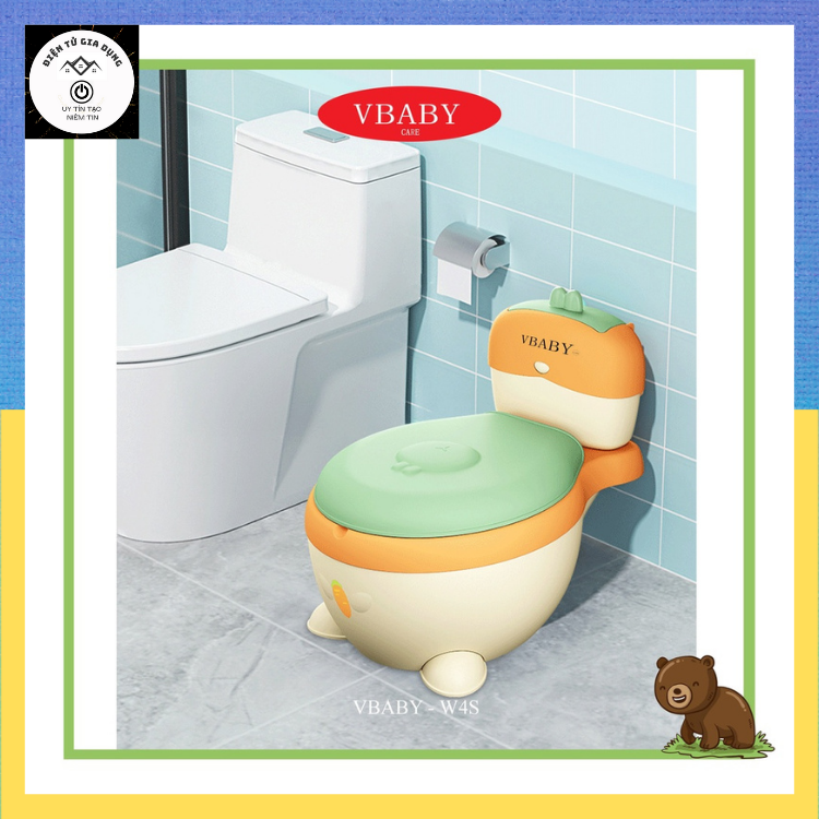 Bô vệ sinh cho bé trai bé gái cao cấp 1 2 3 4 tuổi có đệm dễ thương