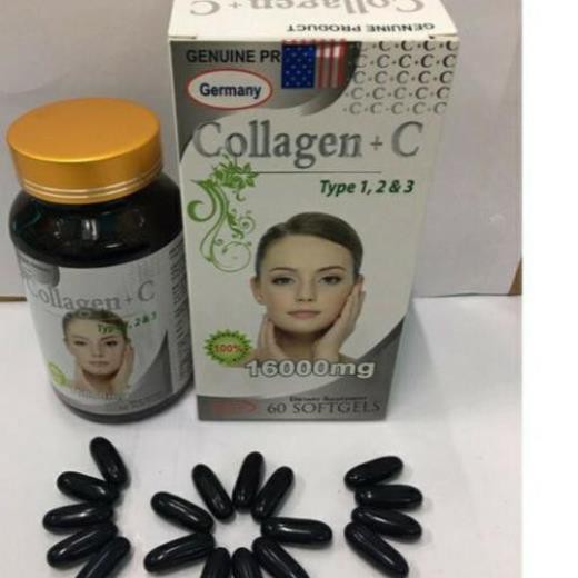 Collagen C 16000mg đẹp da, chống lão hóa, mờ thâm, trắng da Hộp 60 viên