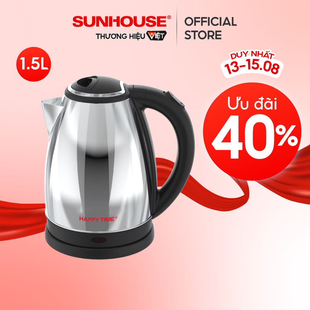 Ấm siêu tốc inox 1.5l happy time htd1055
