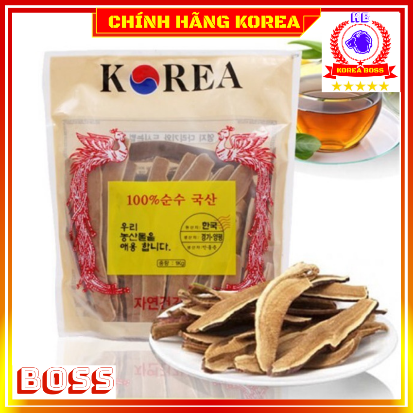 Nấm linh chi thái lát hàn quốc chính hãng, túi 0,5kg - Thanh lọc cơ thể, giải độc gan, phòng ung thư - koreaboss