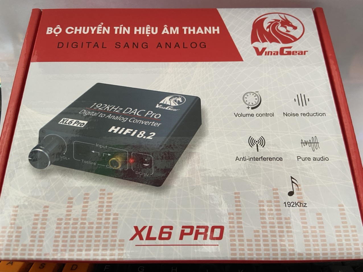 Bộ chuyển đổi âm thanh digital sang analog vinagear xl6 pro chính hãng