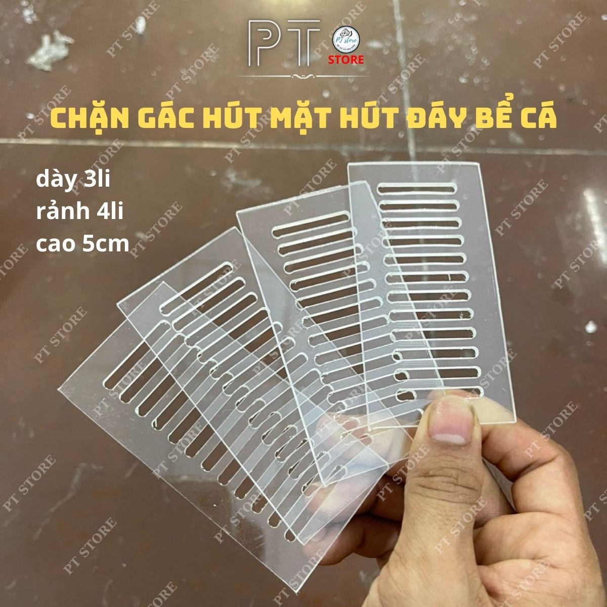 Tấm MICA Chặn Rác Cho Hút Mặt Bể Cá - Bể Lọc Vách Bể Công Nghệ.