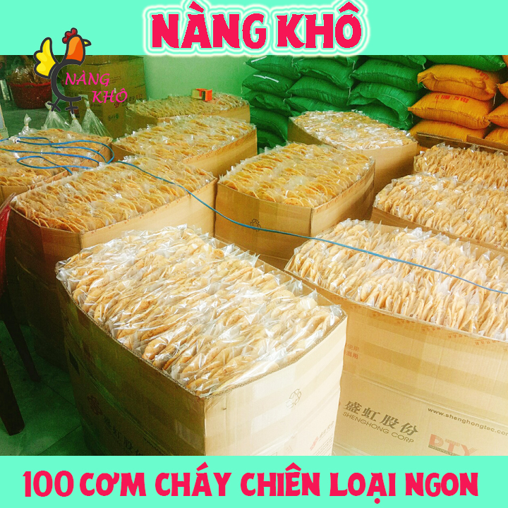 Sỉ 100 Gói cơm cháy chiên nước mắm hành loại 1 ( Giòn ngon - đậm vị ) 1 gói - 3 bánh | Đồ ăn vặt Nàng Khô