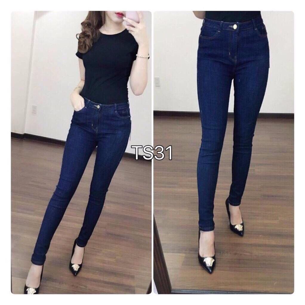 Quần Jean Nữ Chất Liệu Đẹp Co Giãn XANH TRƠN Hàng Chuẩn Hình ( Có Size Đại 31-36)
