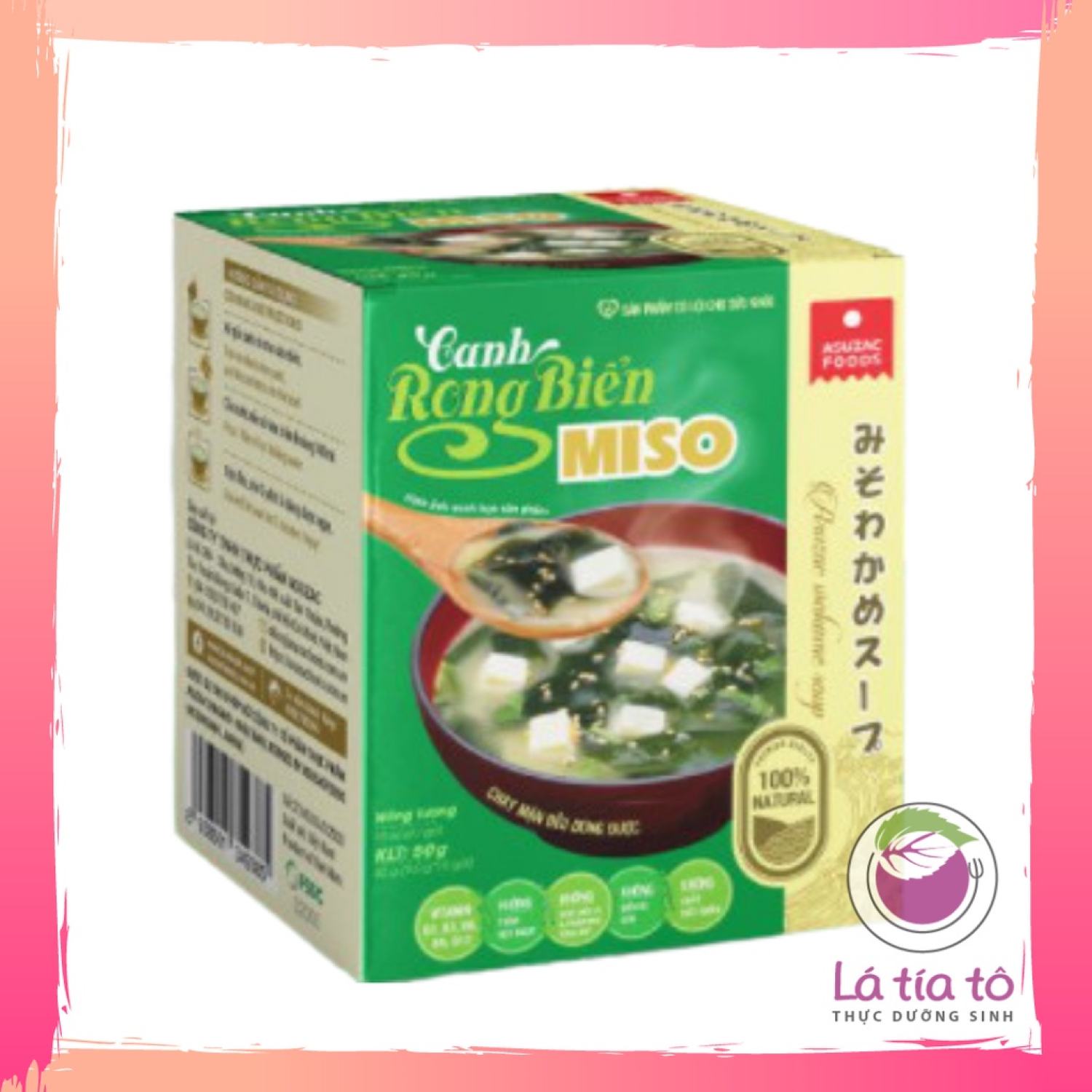 Canh rong biển ăn liền miso - lá tía tô