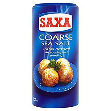 Muối biển hiệu Saxa Coarse Sea Salt - Nhập khẩu Anh Quốc 350g