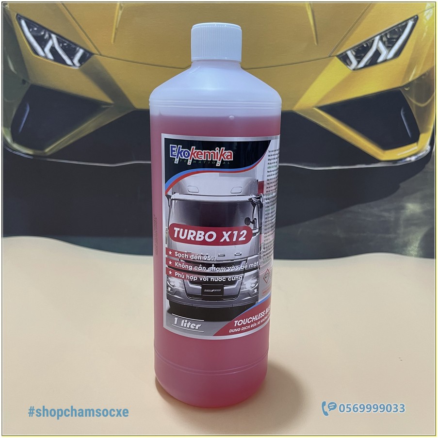 Nước rửa xe không chạm TurboX12 Ekokemika chai 1L