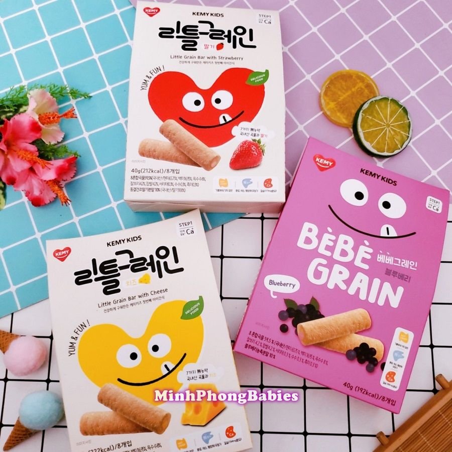 Bánh Ăn Dặm Ngũ Cốc Kemy Kids Vị Việt Quất 40g