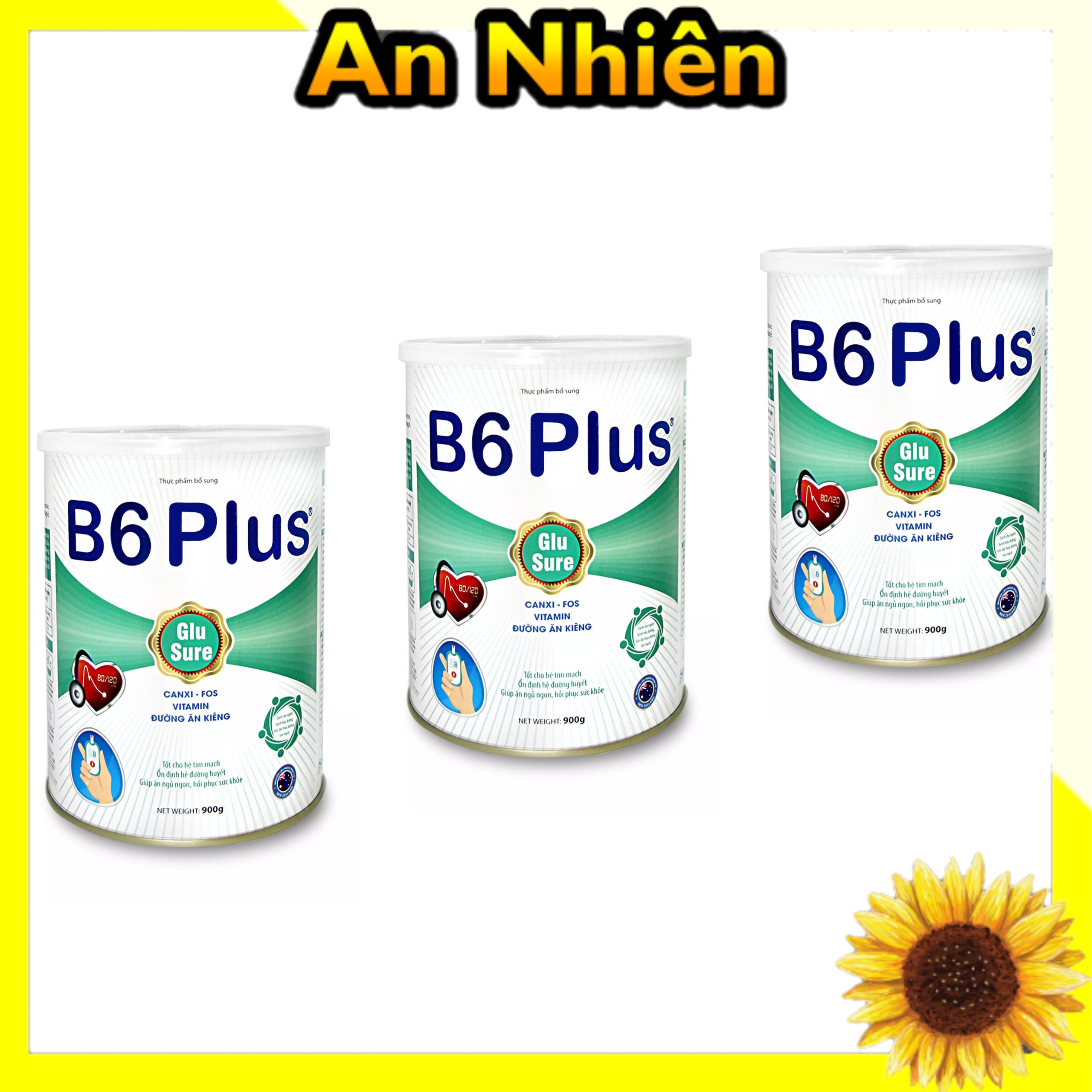 Sữa cho người tiểu đường giúp ổn định đường huyết B6 Plus 900gr Combo 3 lon