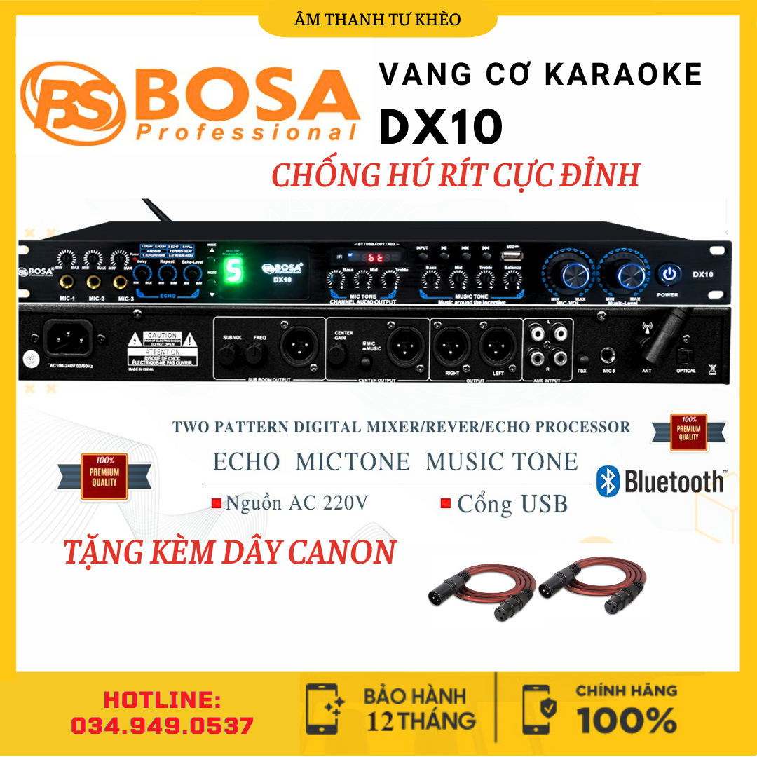 Vang Cơ Bosa DX10, Vang Cơ Karaoke Giá Rẻ, Chống Hú Micro