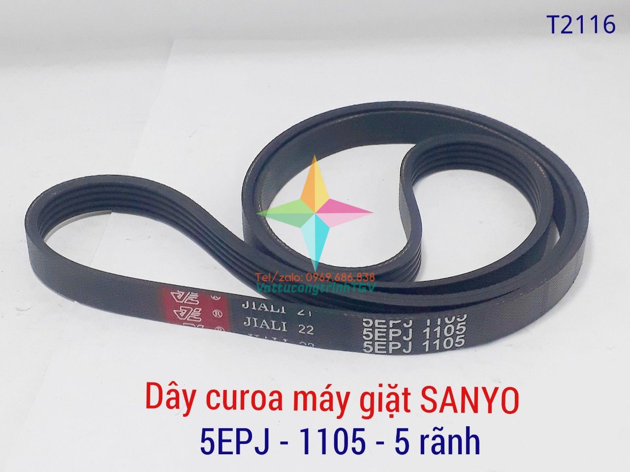 Dây curoa máy giặt cửa ngang sanyo - baite 5epj 1105 - 5 rãnh