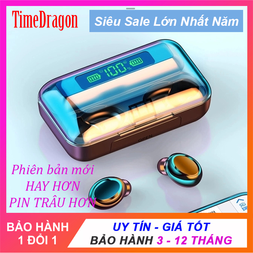 Tai Nghe Bluetooth 5.0 Yoking V15-F95 LED - (Tai Nghe Không Dây) Chống Nước - Chống ồn - Tích Hợp Micro - Tự Động Kết Nối - Nhỏ gọn - Âm Thanh 8.0 HD - Tương Thích Cao Cho Tất Cả Điện Thoại