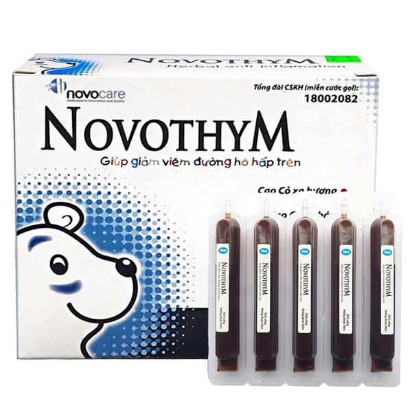 Novothym, hỗ trợ giảm tình trạng viêm đường hô hấp trên  Một ống