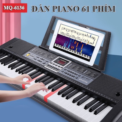 Đàn Organ Electronic Keyboard MQ-6136 61 Phím Dành Cho Người Mới Học Đàn,Có Ảnh Thật,  Bảo Hành Chính Hãng.