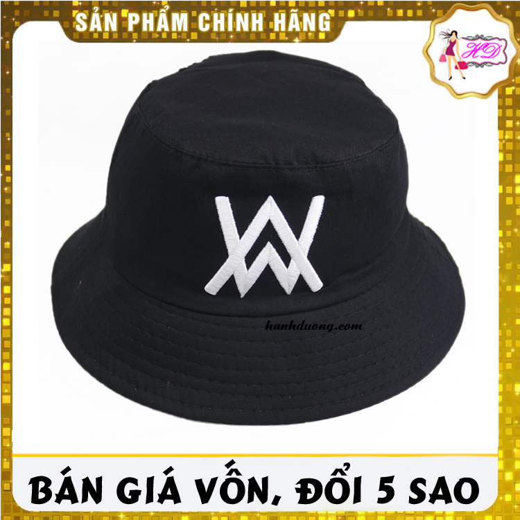 [HCM]Mũ bucket AW Alan Walker nón tai bèo nam nữ giá rẻ thêu chữ AW
