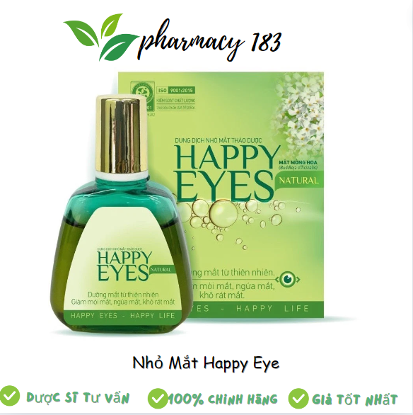 ✅ Dung dịch nhỏ mắt thảo dược HAPPY EYES, giúp dưỡng mắt, giảm các triệu chứng khô mắt, mỏi mắt, ngứa mắt, đỏ mắt