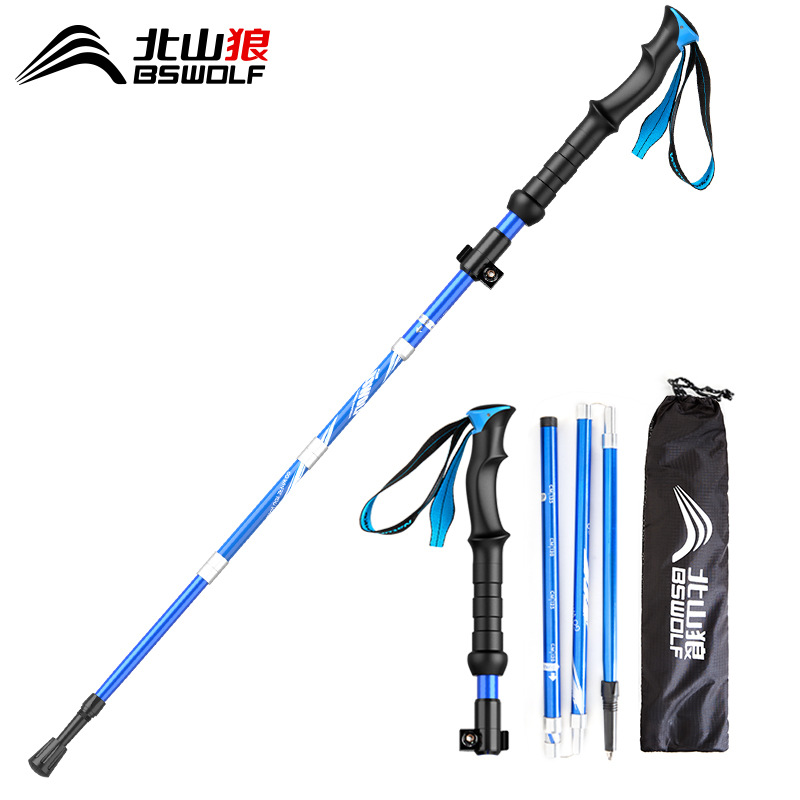 Gậy leo núi trekking BSWOLF DL015 chính hãng, gậy leo núi gấp gọn du lịch phượt cắm trại dã ngoại, hợp kim nhôm 6061 siêu bền