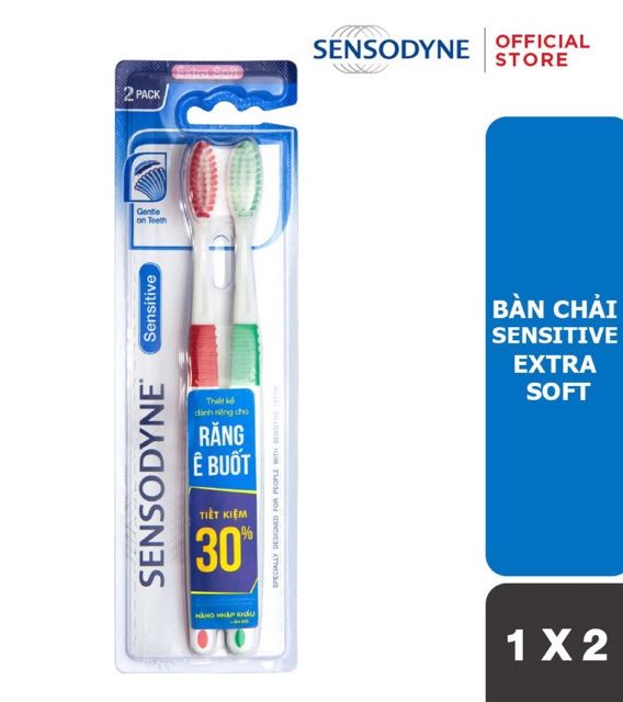 Bộ 2 bàn chải đánh răng Sensodyne Ultra Sensitive Ex Soft