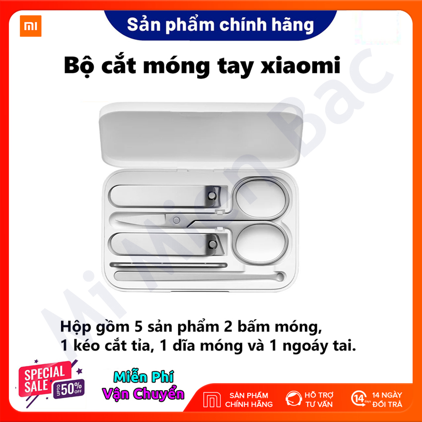 [Siêu Bền] Bộ Cắt Móng Xiaomi Mijia 5 Món, Bộ Chăm Sóc Móng Toàn Diện Xiaomi, Bấm Móng Tay Xiaomi MJZJD001QW – Chính Hãng – Siêu Bền, Siêu sắc,Thép Không Gỉ 430 – Mi Miền Bắc