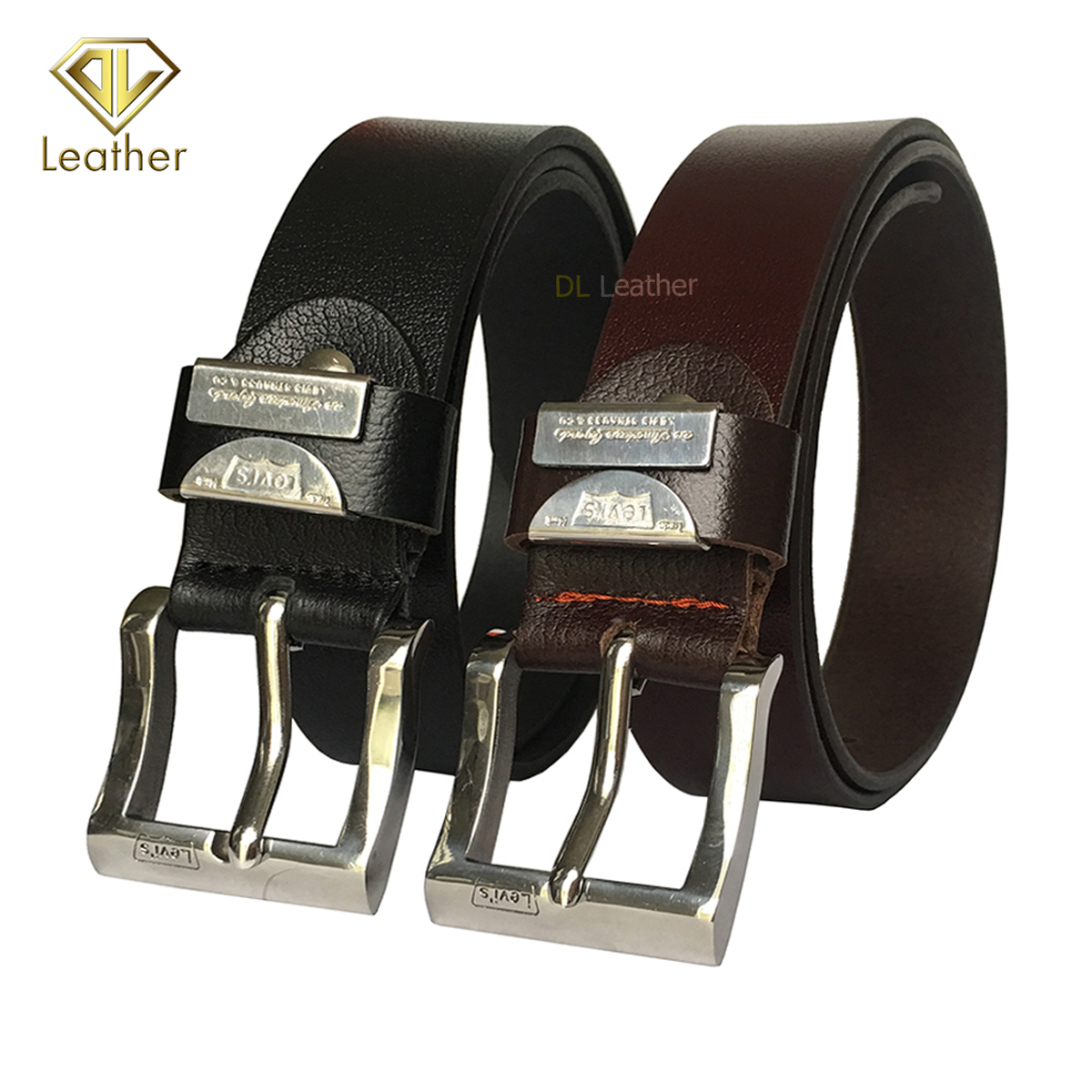 Thắt Lưng Nam Da Thật 1 Lớp Đầu Khóa Inox DLKINLV-01
