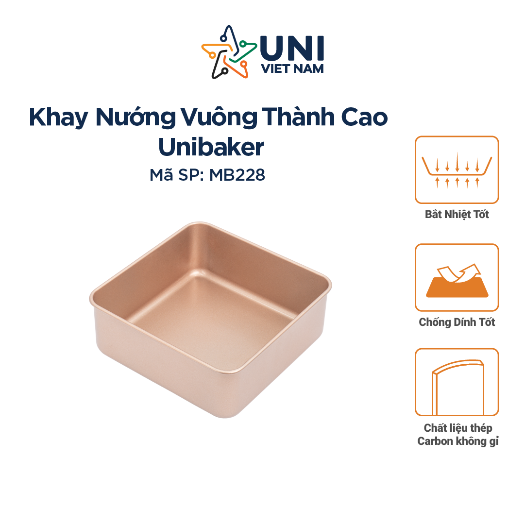 Khay vuông thành cao Unibaker MB228