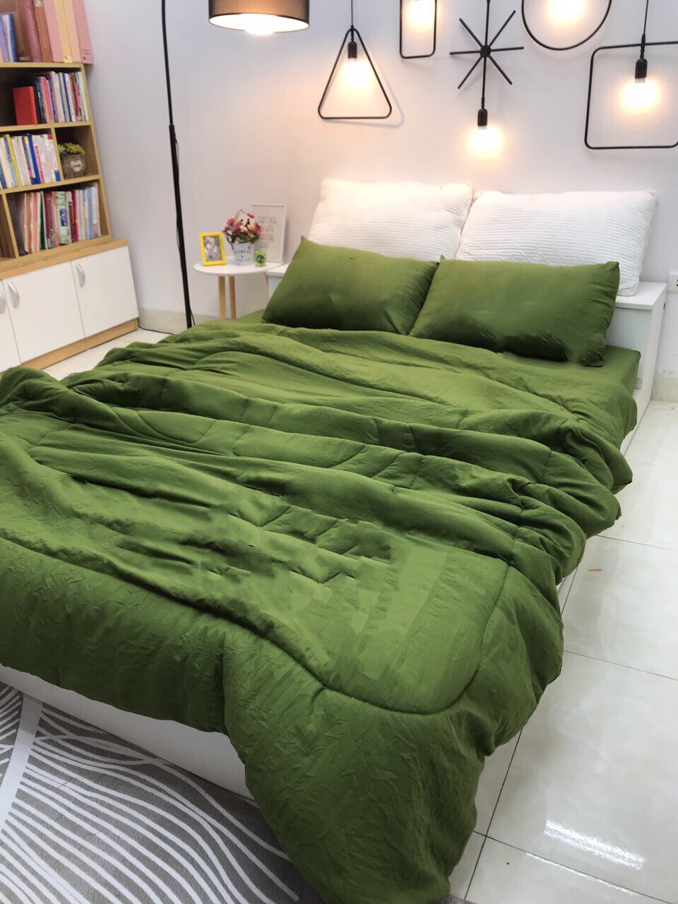 [HCM]Chăn Ga Gối Cotton Đũi