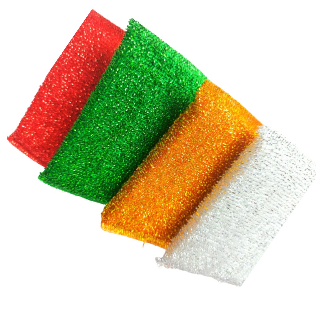 Combo 4 miếng rửa bát chén vân kim tuyến tiện lợi siêu sạch