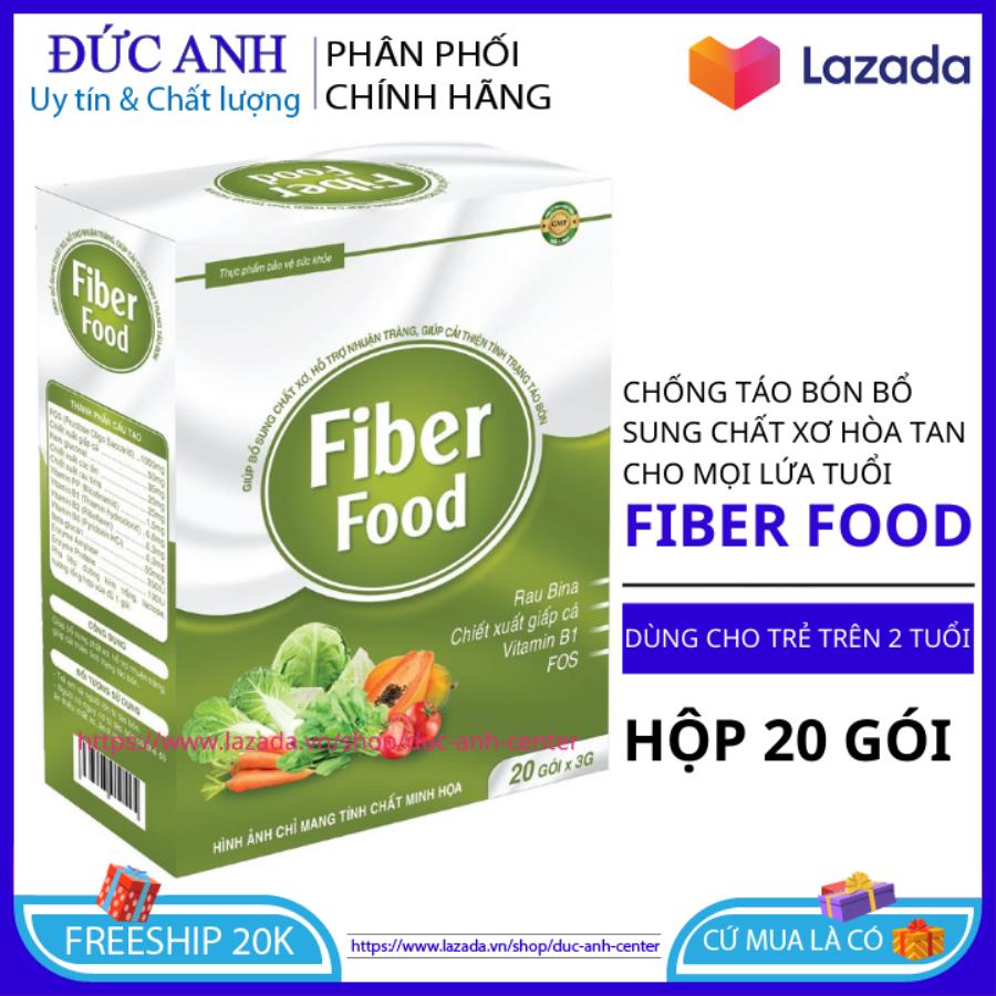 Thực phẩm bổ sung chất xơ hòa tan từ rau củ cho bé Fiber Food 20 gói