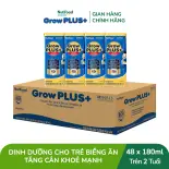 Thùng Sữa Bột Pha Sẵn Nutifood GrowPLUS+ Biếng Ăn 180ml - Hỗ Trợ Kích Thích Ngon Miệng, Tăng Cân Khỏe Mạnh - Trên 2 Tuổi (48 Hộp x 180ml)
