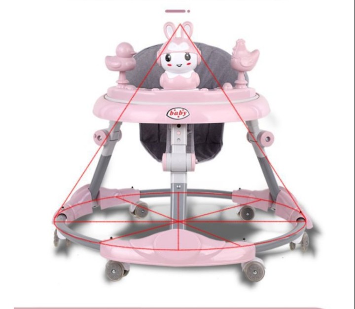 Xe tập đi tròn siêu rộng khung sắt hình thú