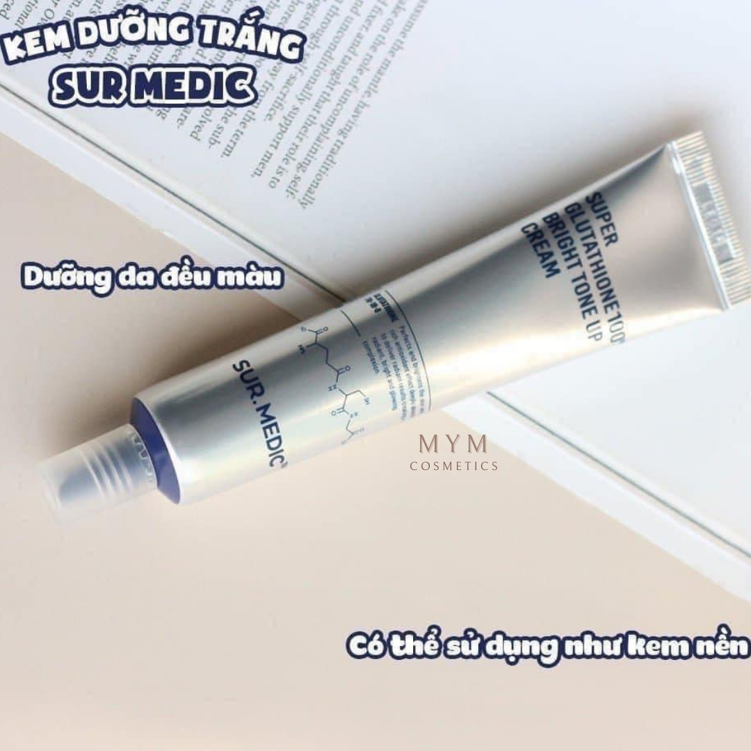 Kem Dưỡng Trắng Da Sur.Medic Super Glutathione 100 Bright Tone Up Cream  40ml